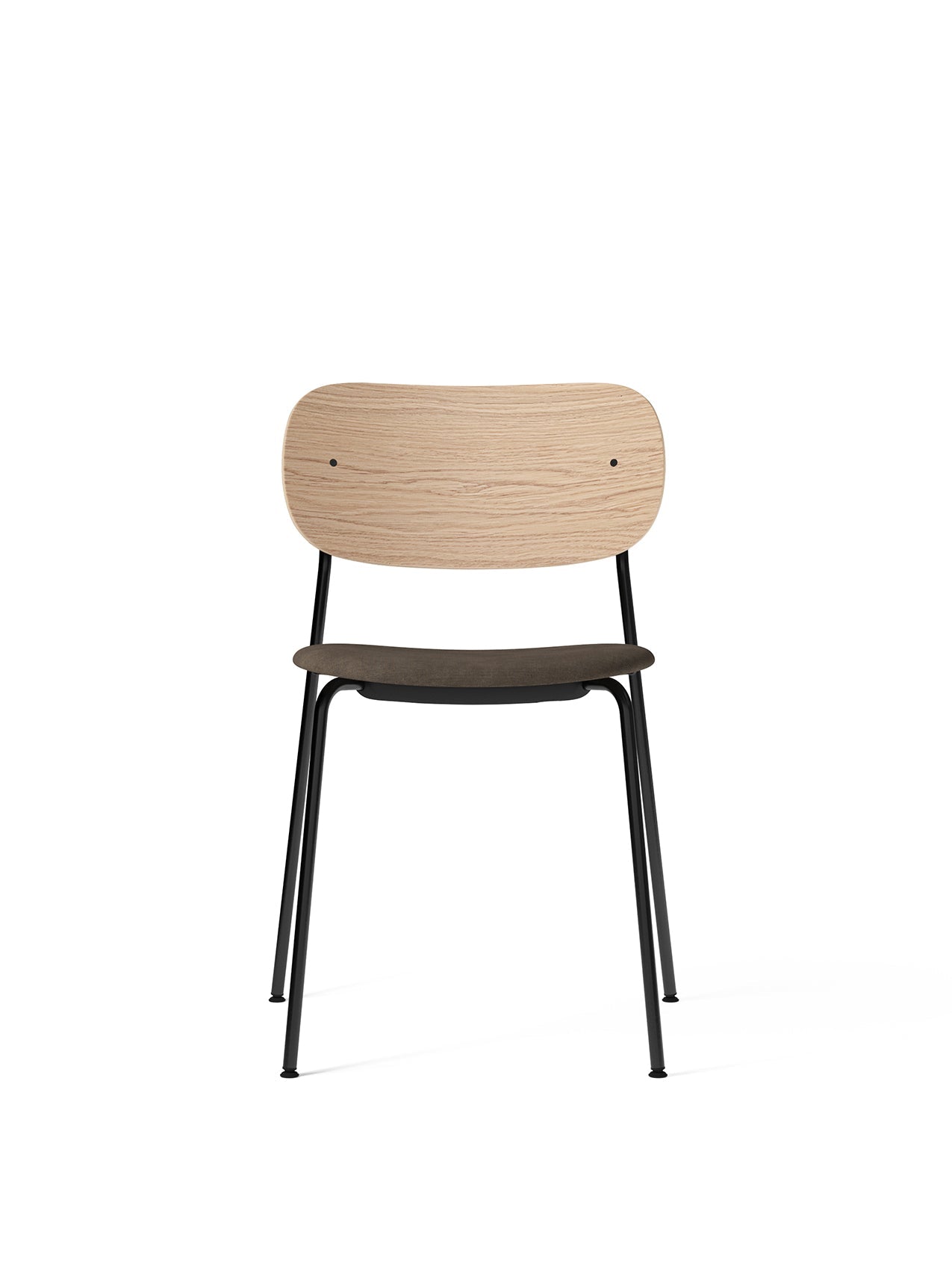 Co Dining Chair, upholstered seat, Black Frame