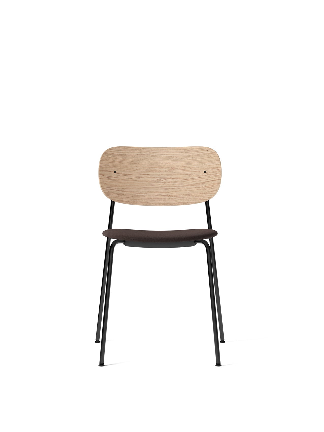 Co Dining Chair, upholstered seat, Black Frame