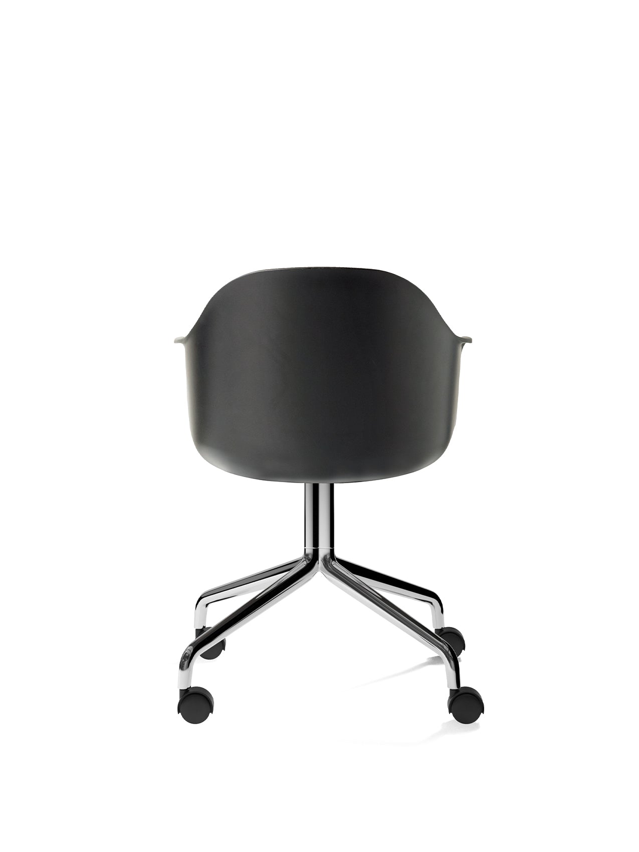 Harbour Dining Chair, Chrome Star Base, w/Casters, Plastic
