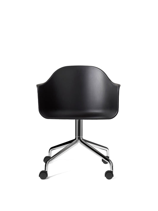 Harbour Dining Chair, Chrome Star Base, w/Casters, Plastic