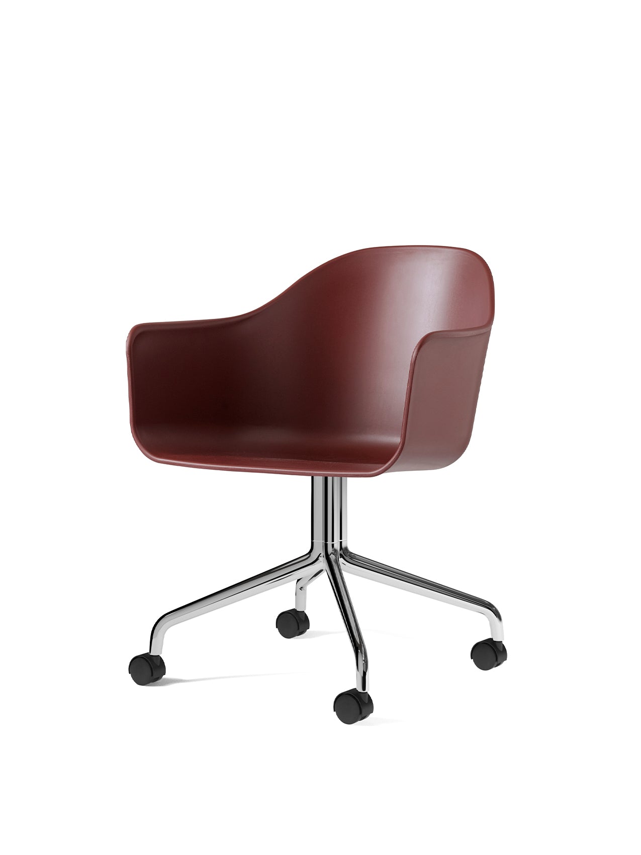 Harbour Dining Chair, Chrome Star Base, w/Casters, Plastic