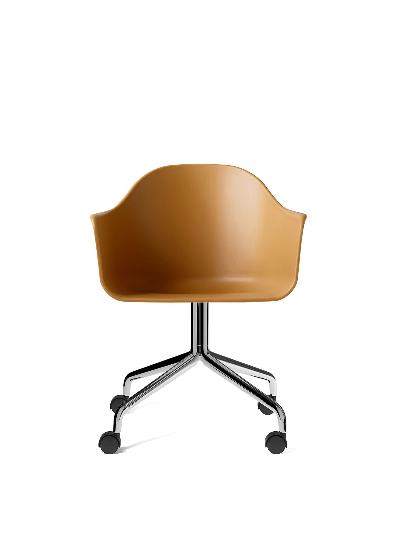 Harbour Dining Chair, Chrome Star Base, w/Casters, Plastic