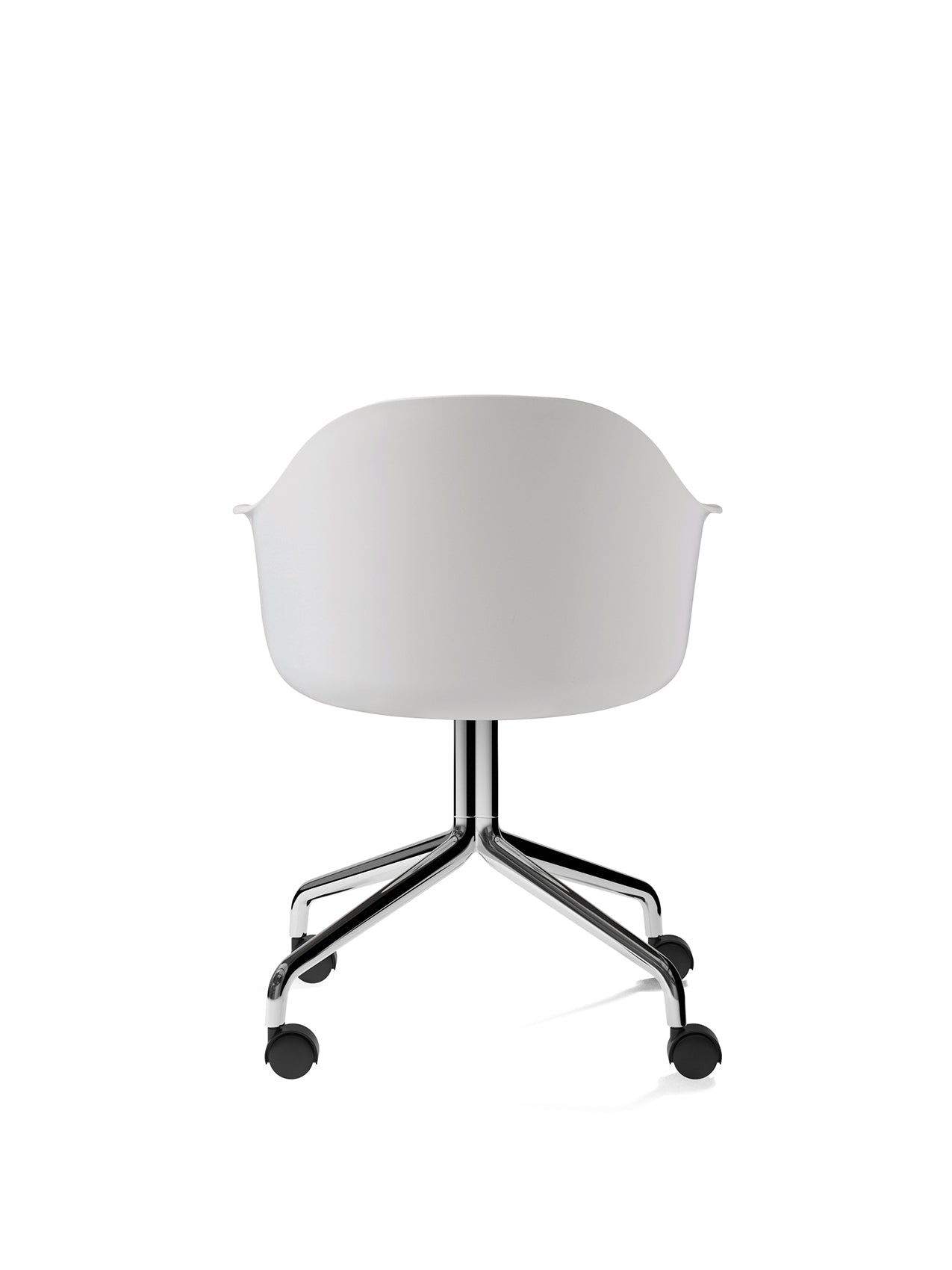 Harbour Dining Chair, Chrome Star Base, w/Casters, Plastic