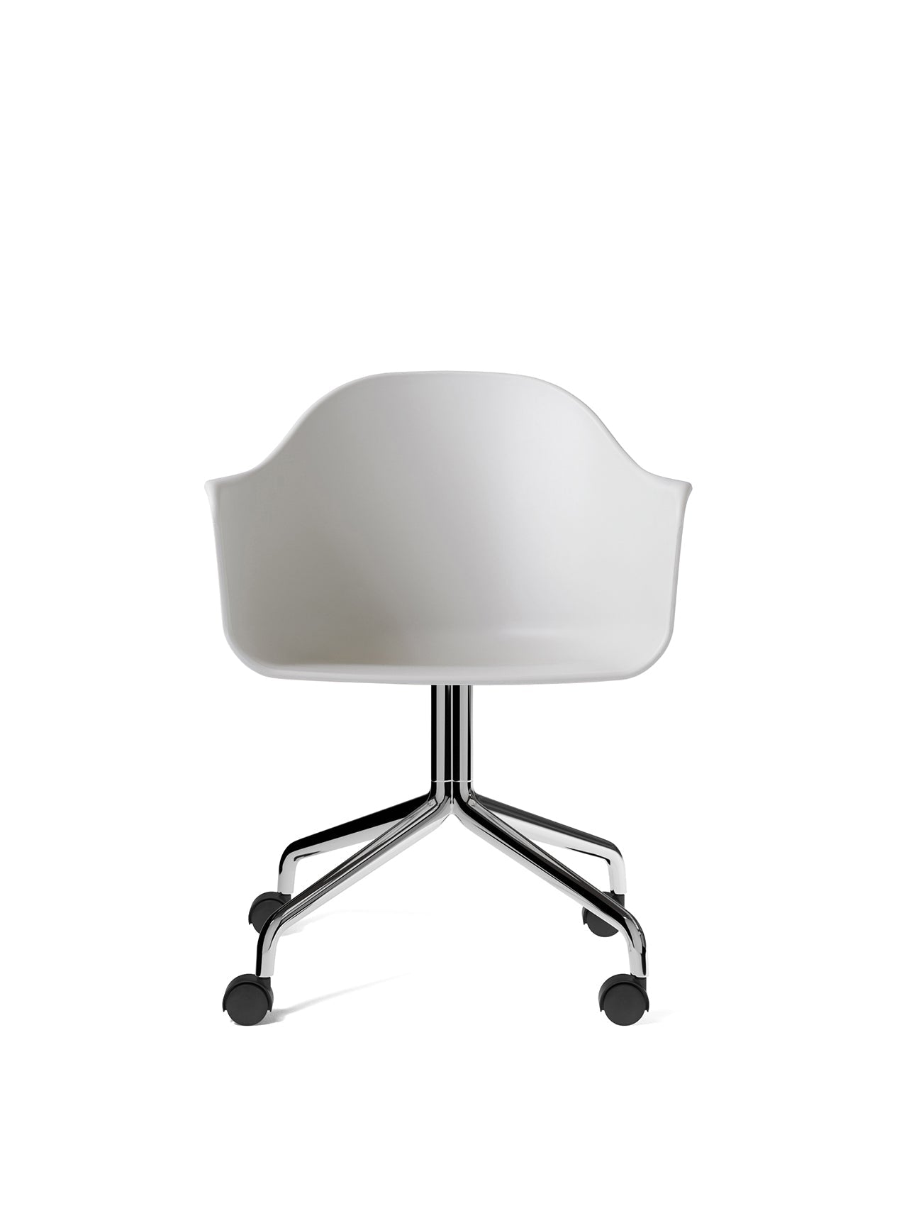 Harbour Dining Chair, Chrome Star Base, w/Casters, Plastic