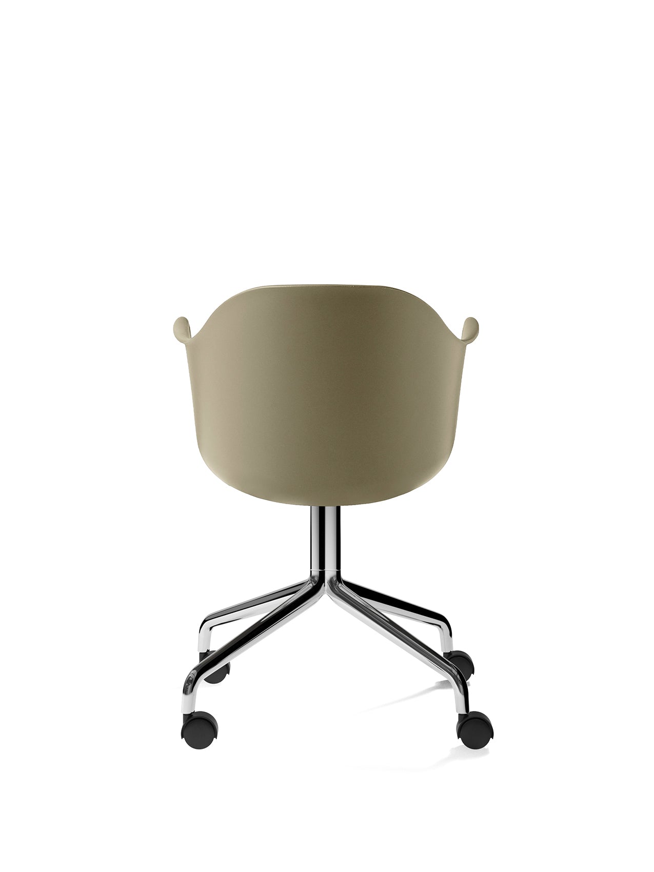 Harbour Dining Chair, Chrome Star Base, w/Casters, Plastic