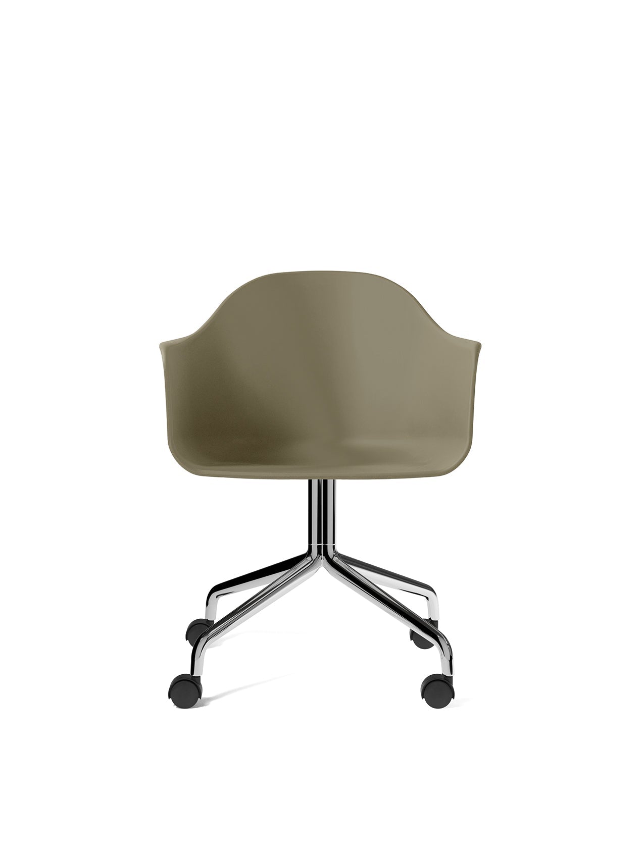 Harbour Dining Chair, Chrome Star Base, w/Casters, Plastic