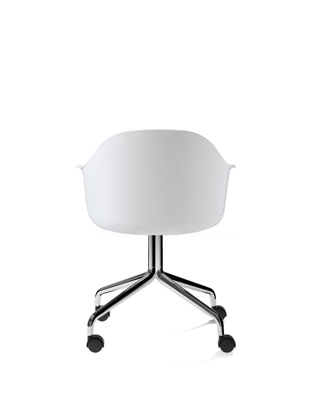Harbour Dining Chair, Chrome Star Base, w/Casters, Plastic
