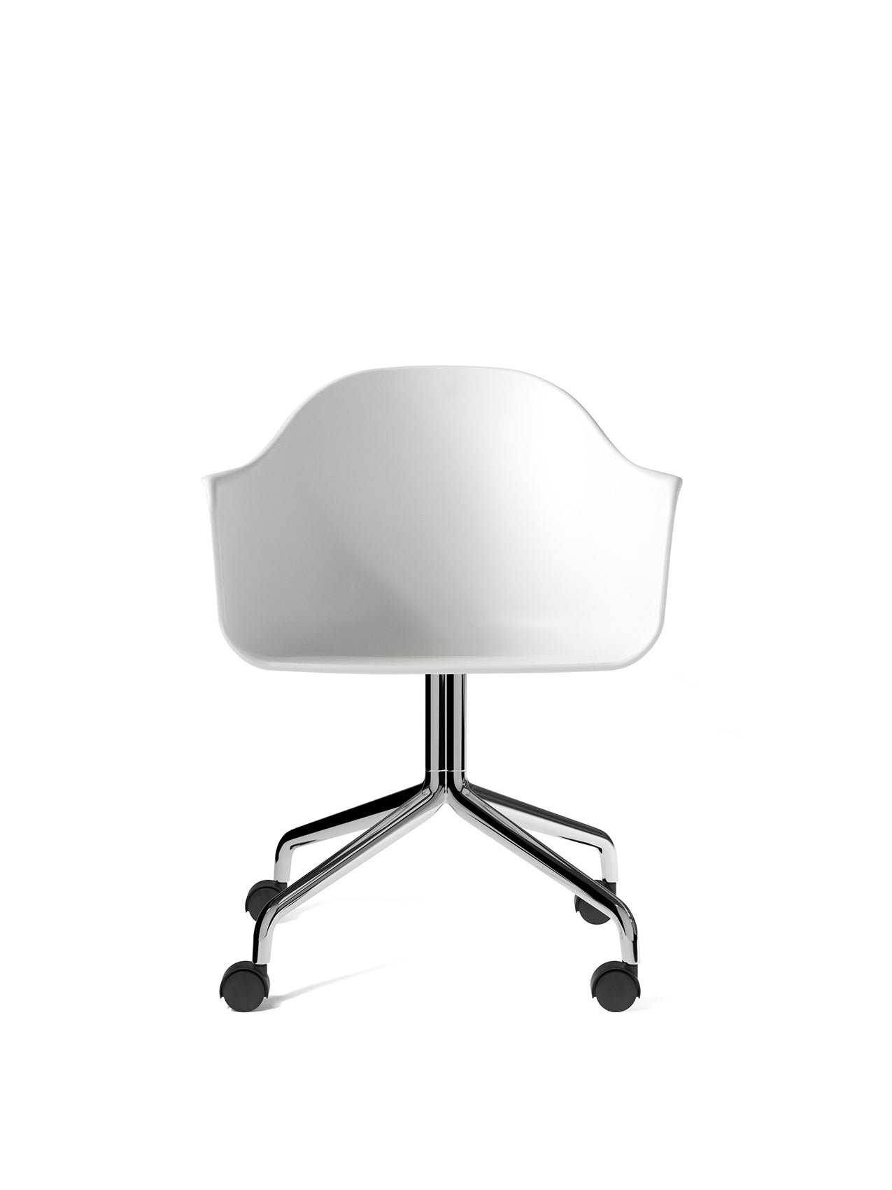 Harbour Dining Chair, Chrome Star Base, w/Casters, Plastic