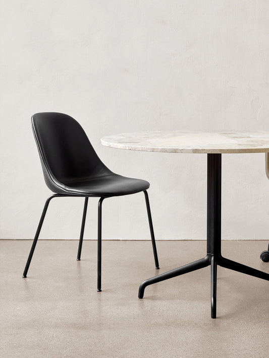 Harbour Side Dining Chair, Black Steel Base, Upholstered