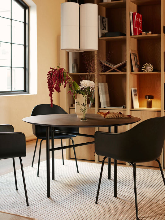 Harbour Dining Chair, Black Steel Base, Plastic