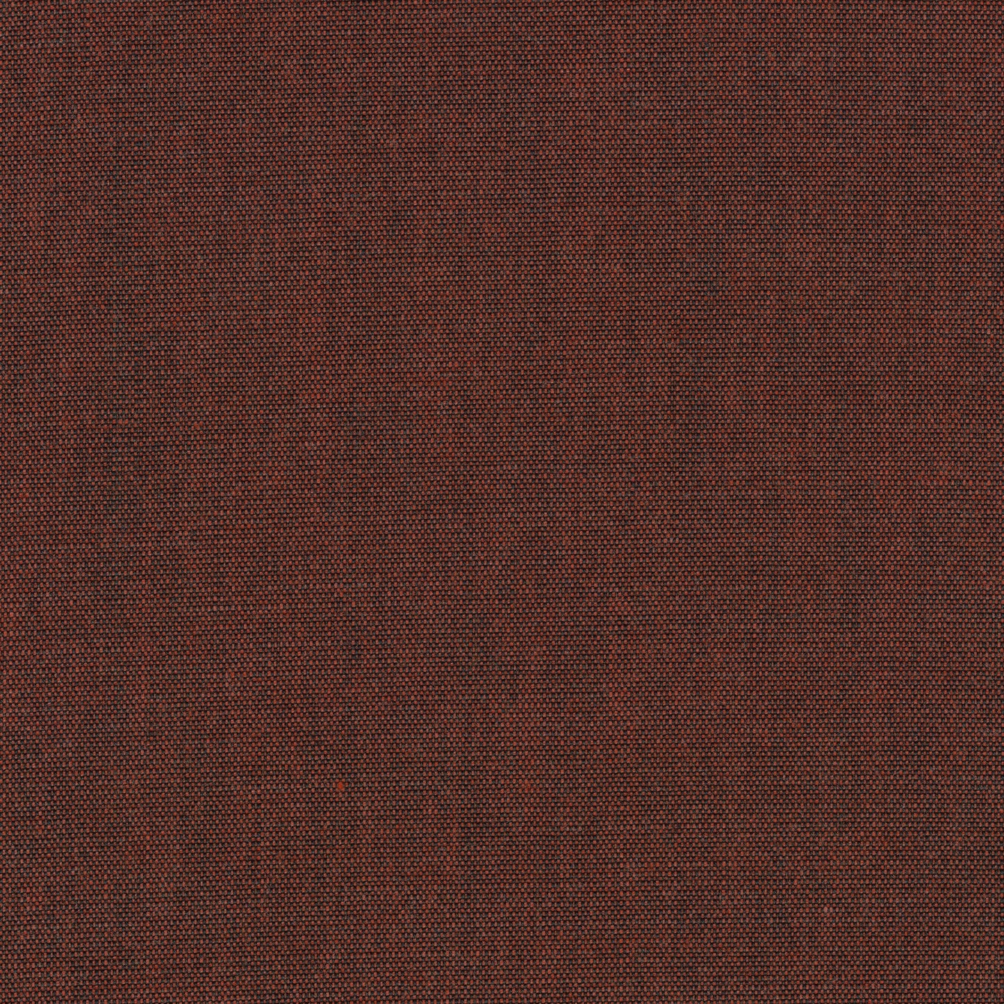 A close-up swatch of Kvadrat Canvas 2, 576 fabric. It shows a plain weave texture with interwoven rusty red and dark threads.