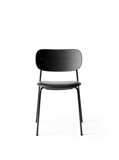 Co Dining Chair, upholstered seat, Black Frame