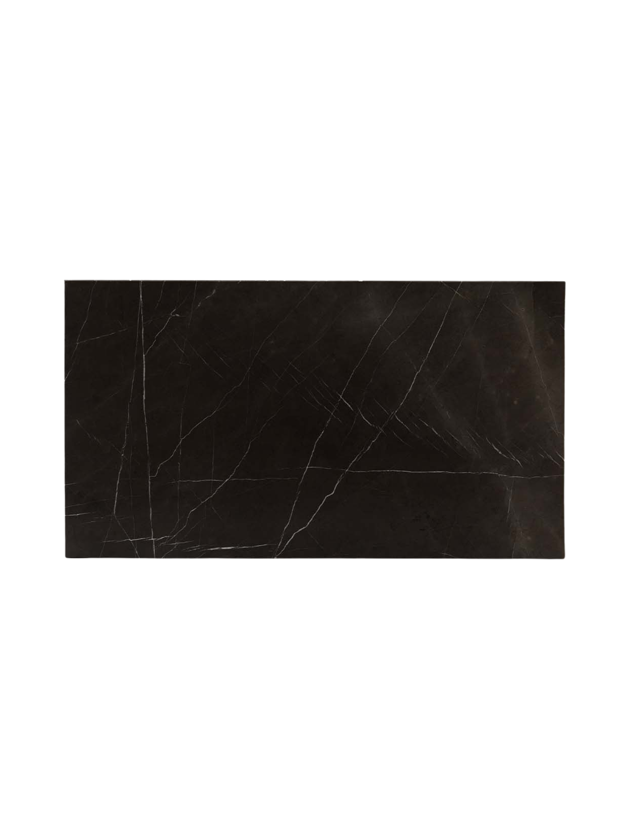 A top-down, detailed view of the Grey Kendzo marble top for the Plinth Grand, showing dark grey colour with white veining.