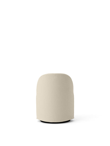 Back view of the Tearoom Club Chair with Swivel, featuring a loose cover in off-white Logan Jasmine fabric.