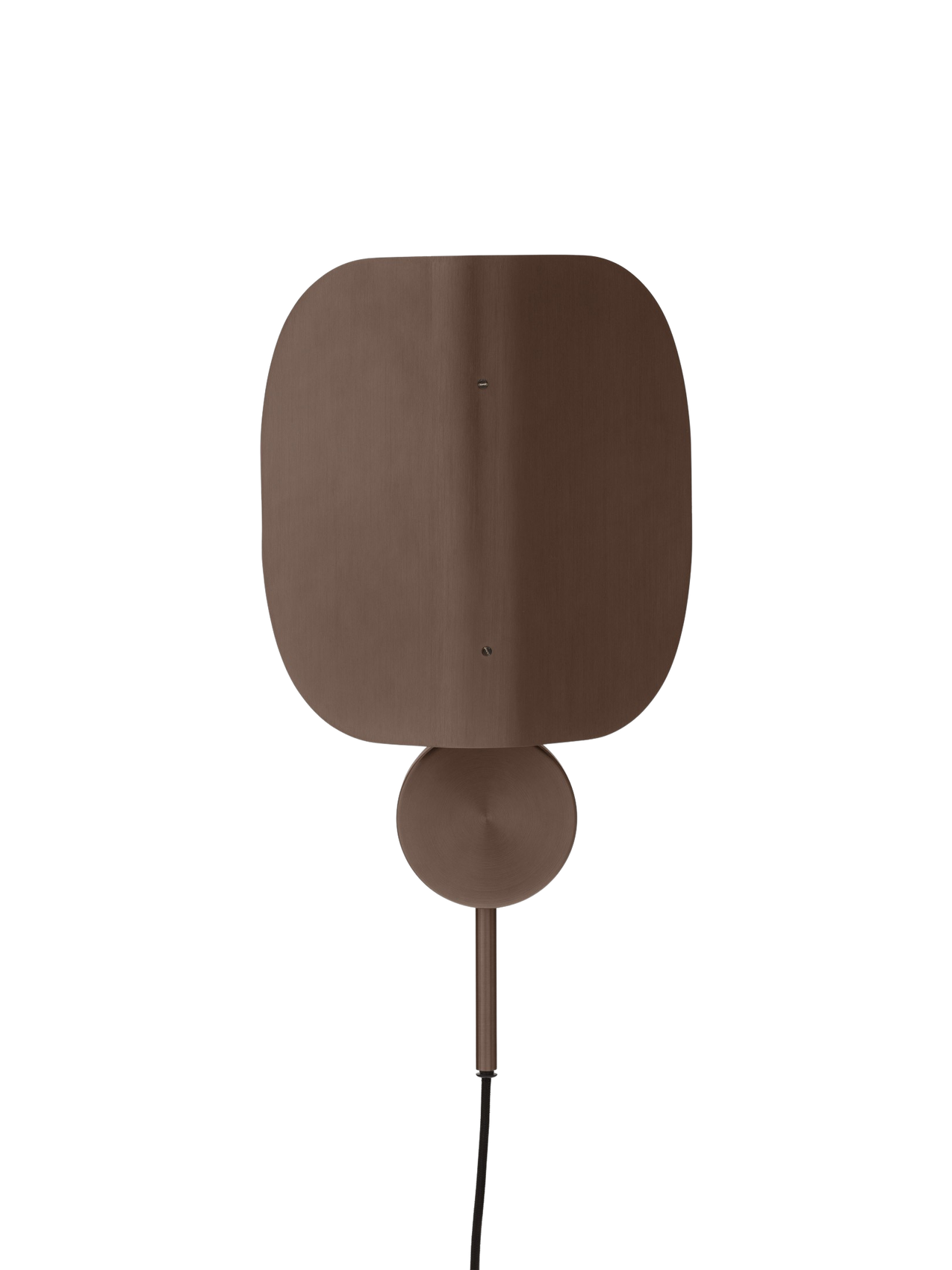 Front view of the Wing Wall Lamp in a bronzed aluminium finish. The lamp is shown switched off against a black background.