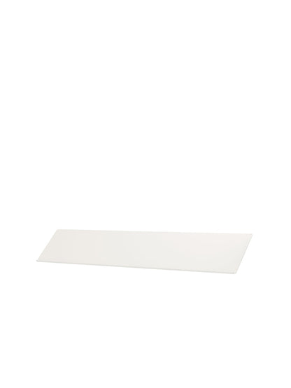 The ivory-coloured Zet Storage System Magazine Shelf, pictured at an angle on a plain white background.