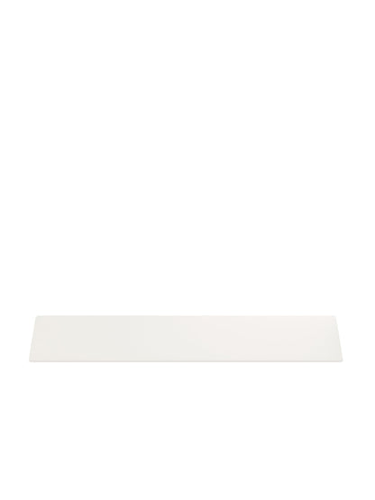 Front view of the Zet Storage System Magazine Shelf in ivory, isolated on a white background.
