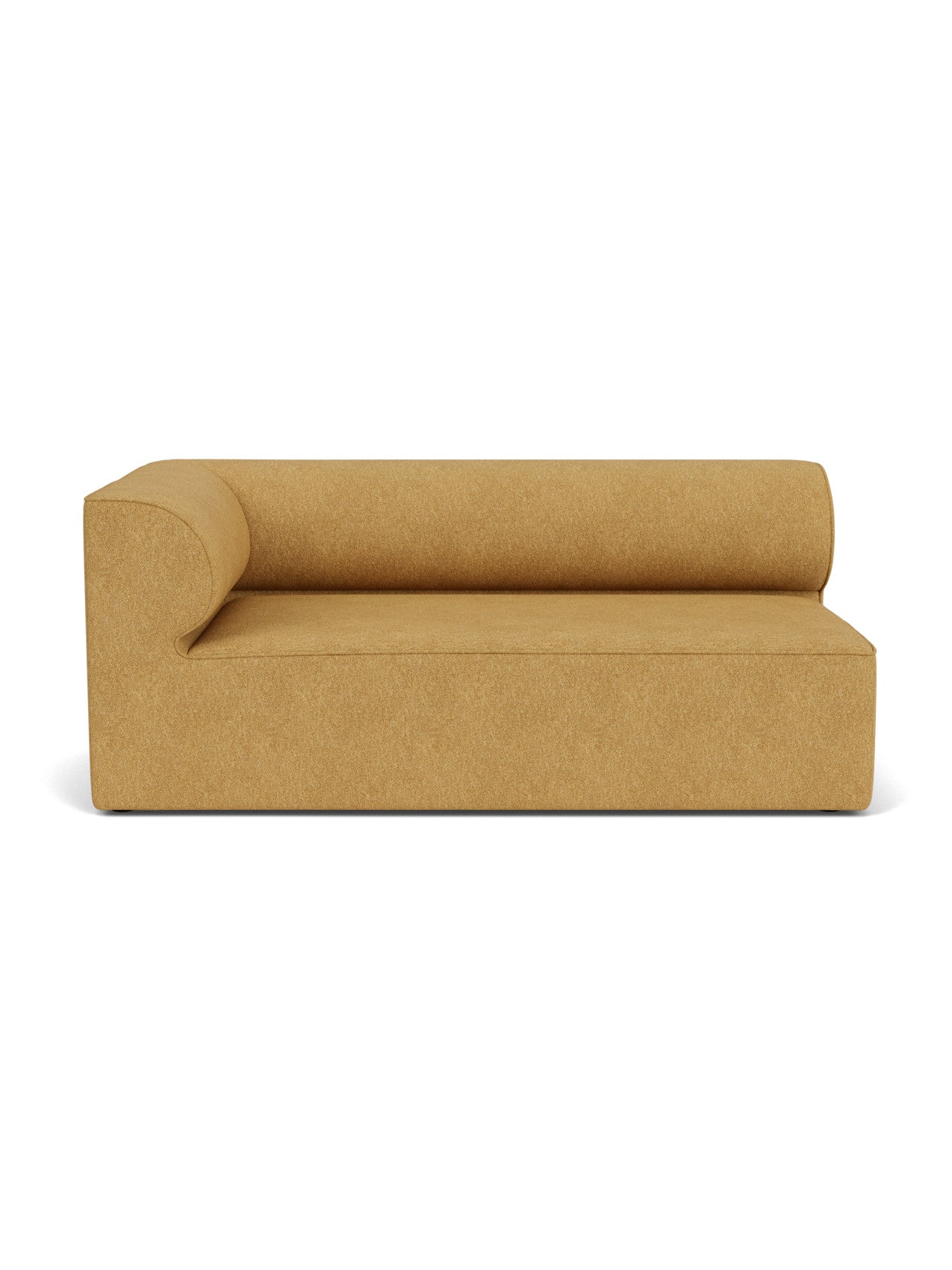 Front view of the Eave Modular Sofa, 96, Corner 192. This is a left-corner module in a textured, moss-coloured fabric.