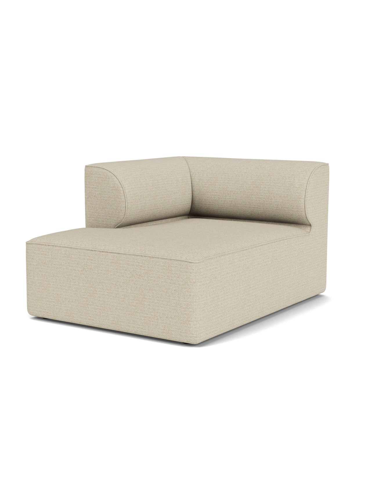 A light beige Eave Modular Sofa, 96, Chaise Longue. The modern, left-corner piece is shown at an angle on a plain background.