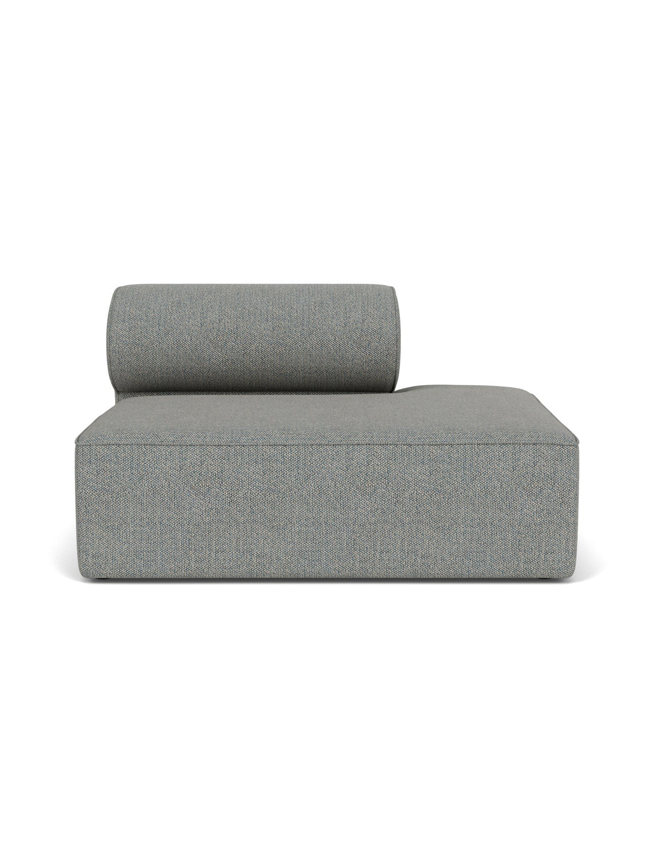 Front view of the Eave Modular Sofa, 96, Open End 144 in light grey Safire 12 fabric against a plain white background.