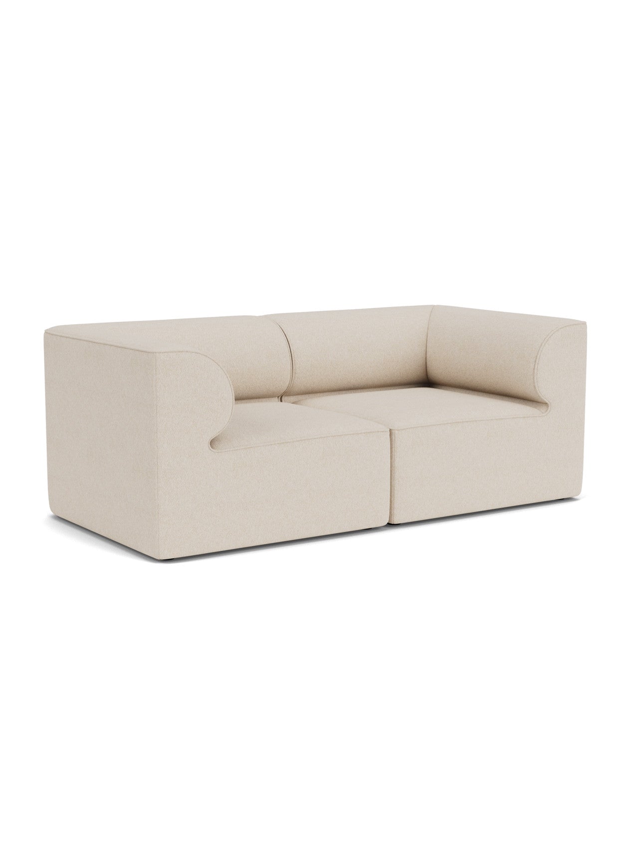 A light-coloured Eave Modular Sofa, 96, 2-seater, Configuration 1, shown at an angle against a plain white background.