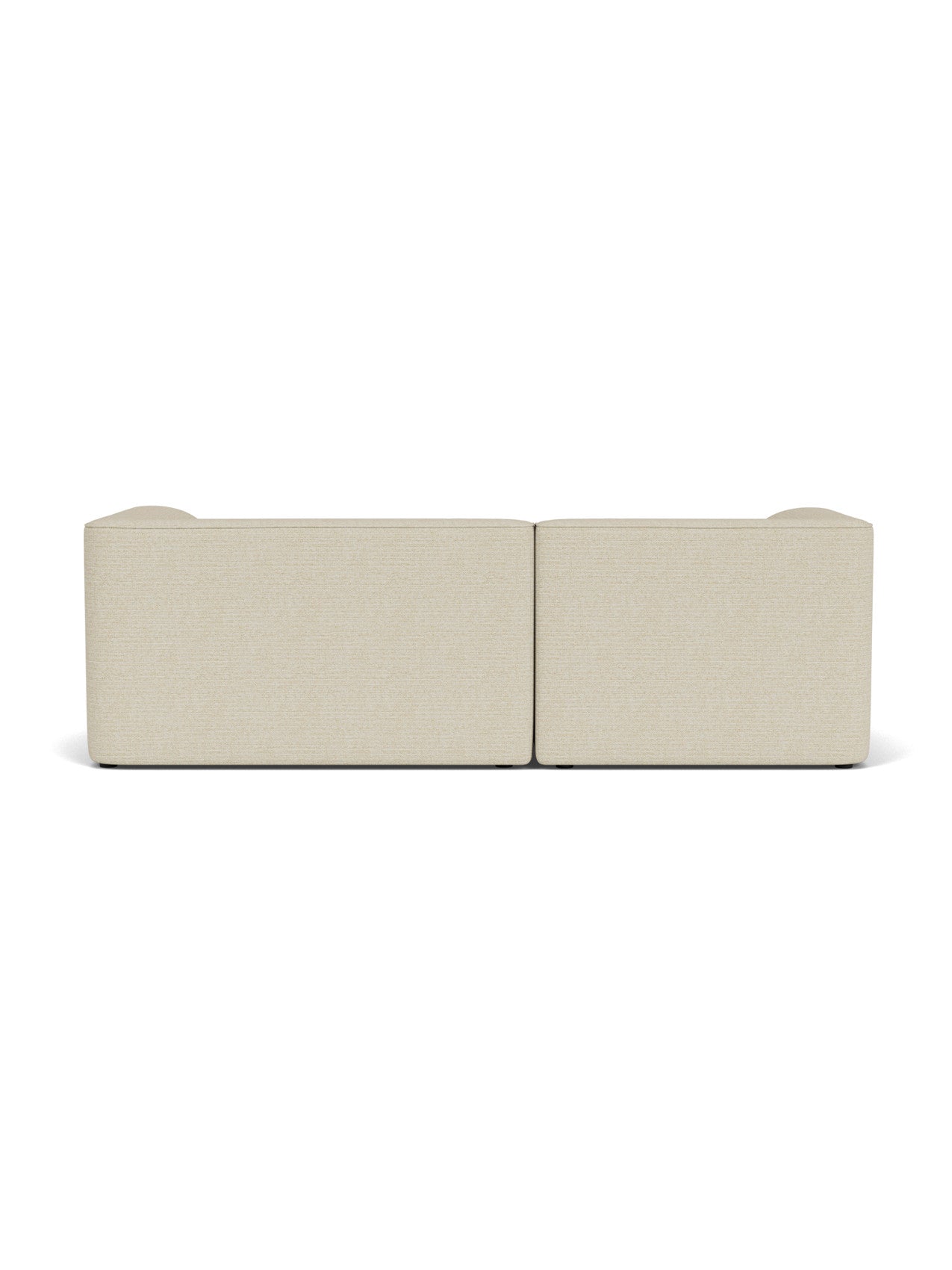 Back view of the Eave Modular Sofa, 96, 2-seater in a light-coloured fabric, shown against a plain white background.