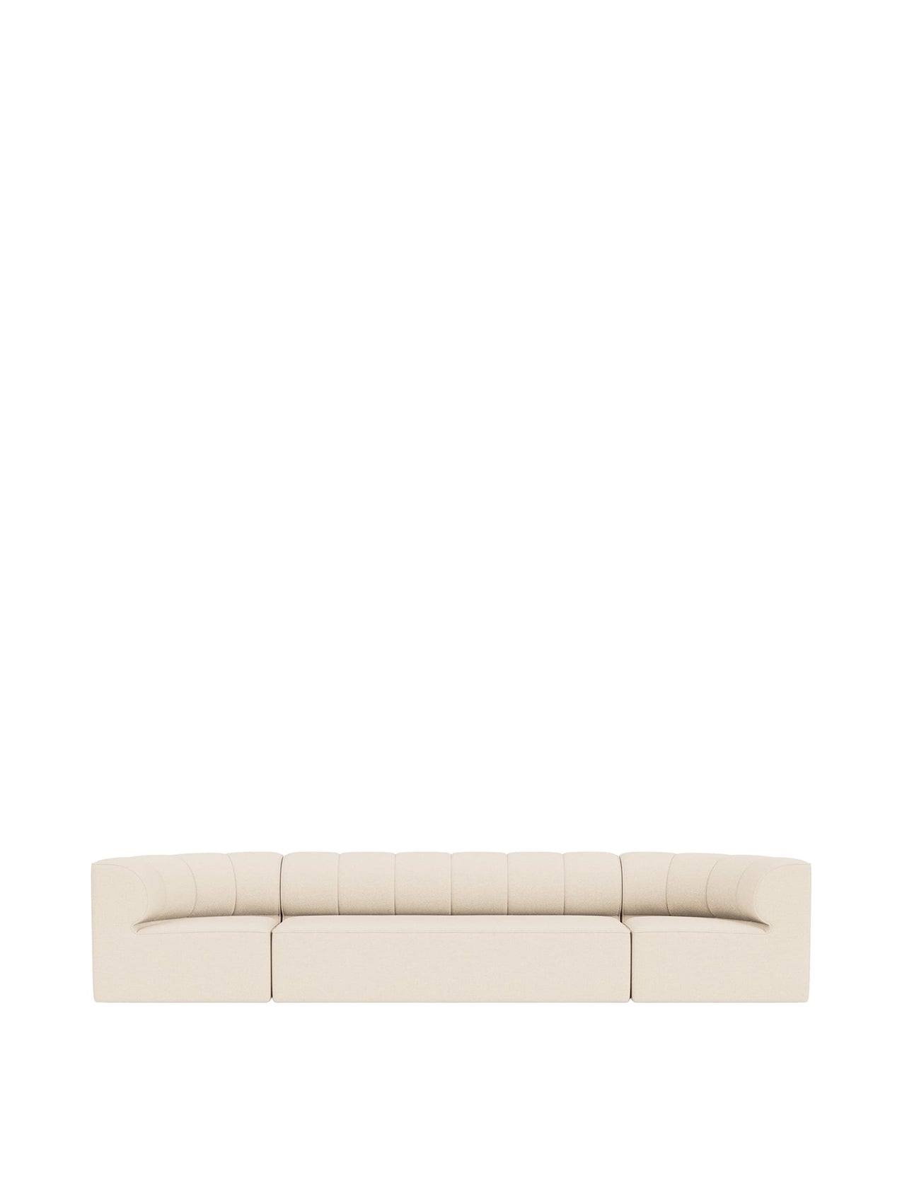 Eave Seamline Modular Sofa 86. The four-seater sectional sofa is in a light cream fabric against a white background.