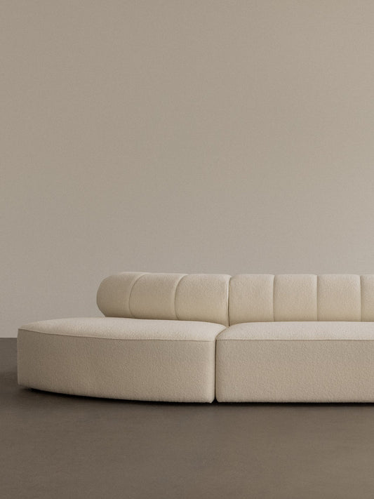 Eave Seamline Modular Sofa, 86, Convex Open Section