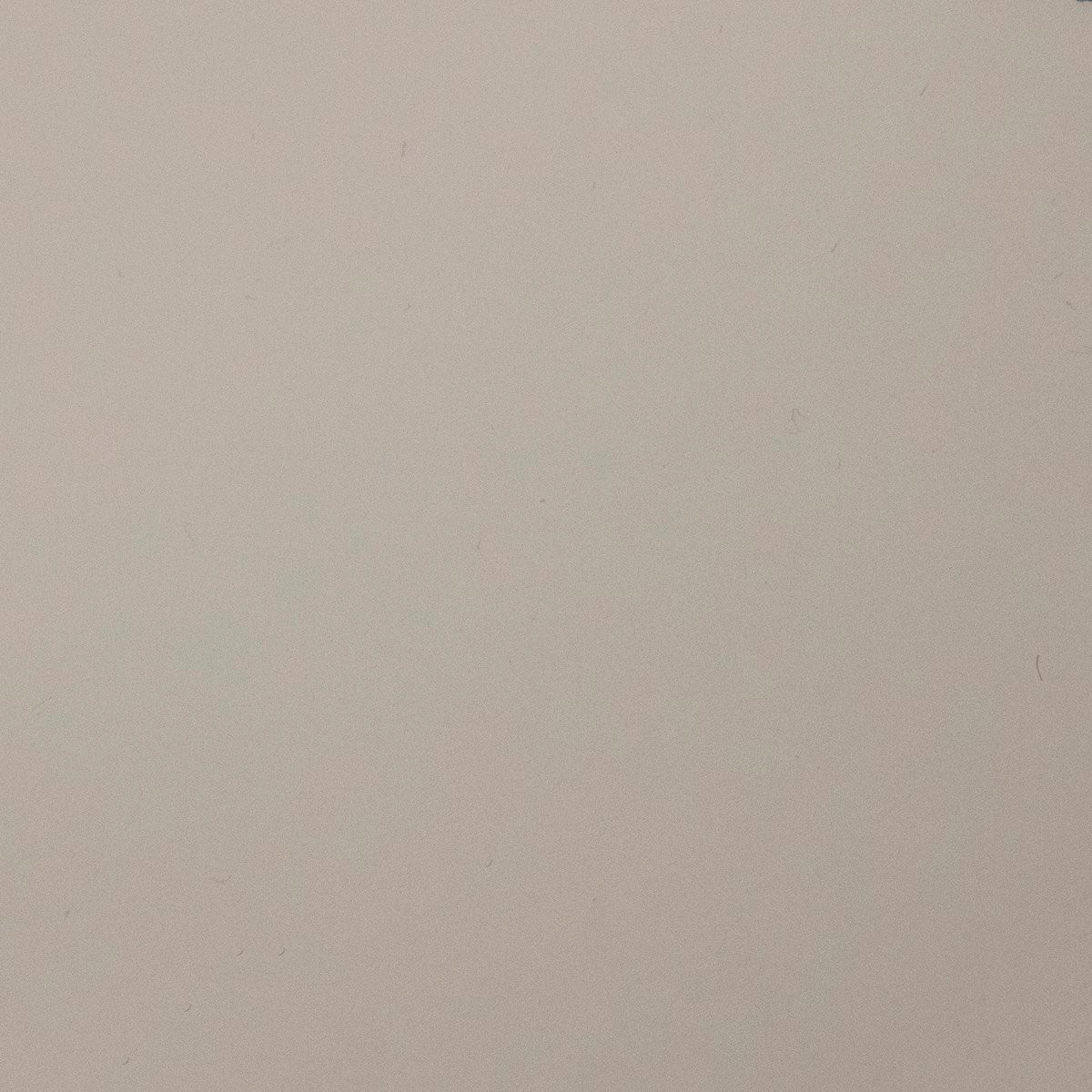 A detailed close-up image showing the smooth, finely grained matte texture of an ivory-coloured metal surface.