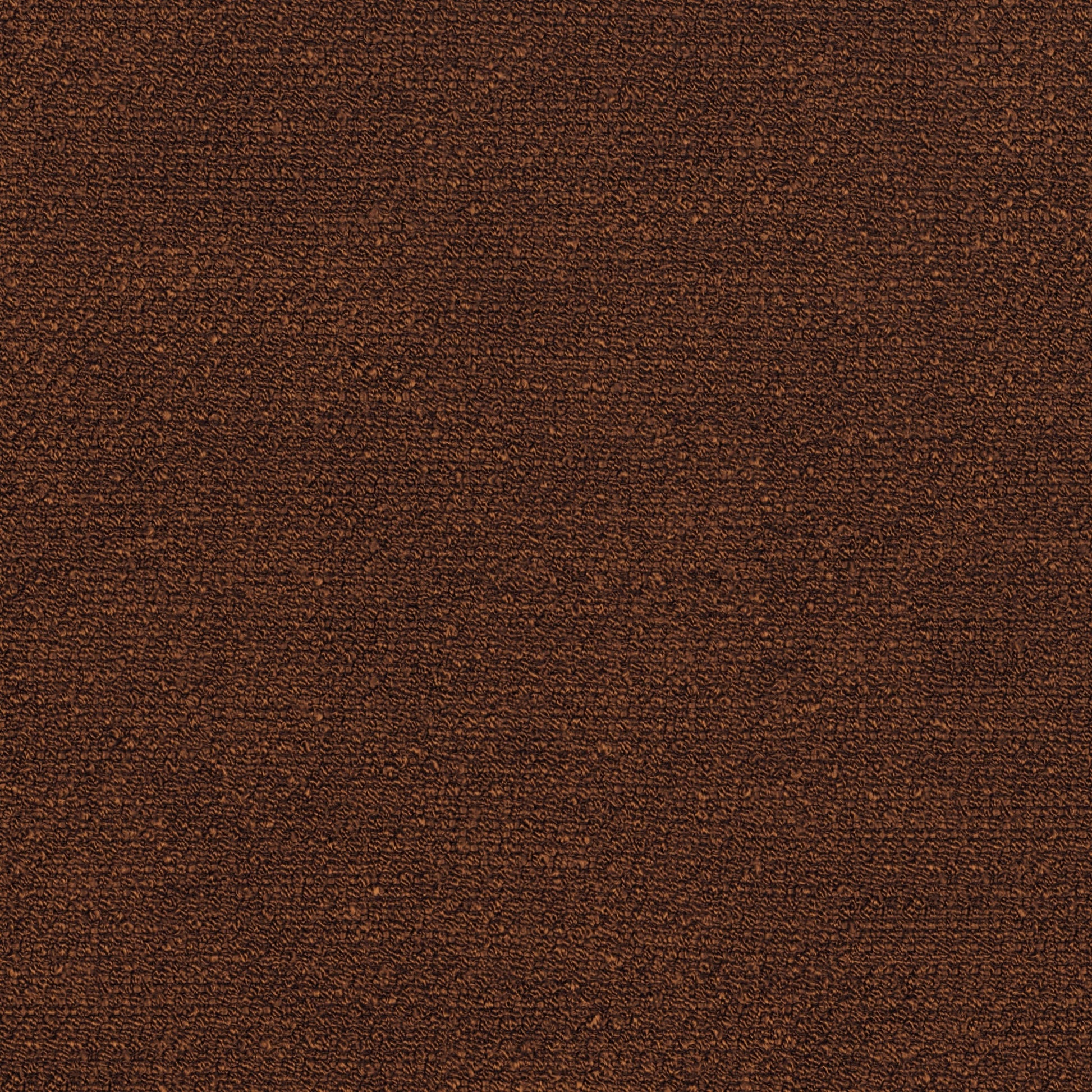 A close-up image of the Audo Bouclé 08 fabric, highlighting its rich, dark brown colour and tactile, nubbly texture.