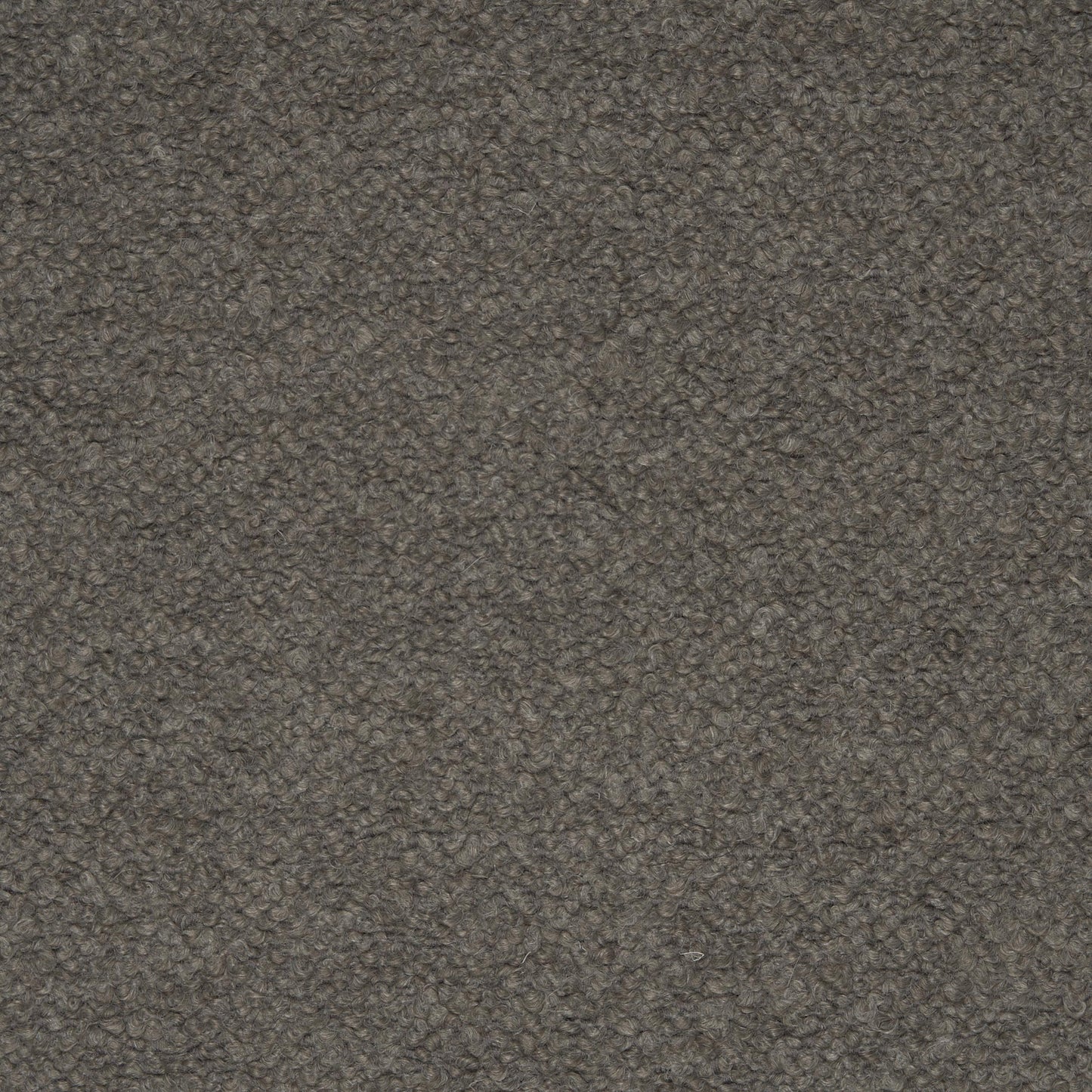 A close-up texture shot of the Barnum Bouclé 10 fabric, a dark grey material with a soft, looped and nubby feel.