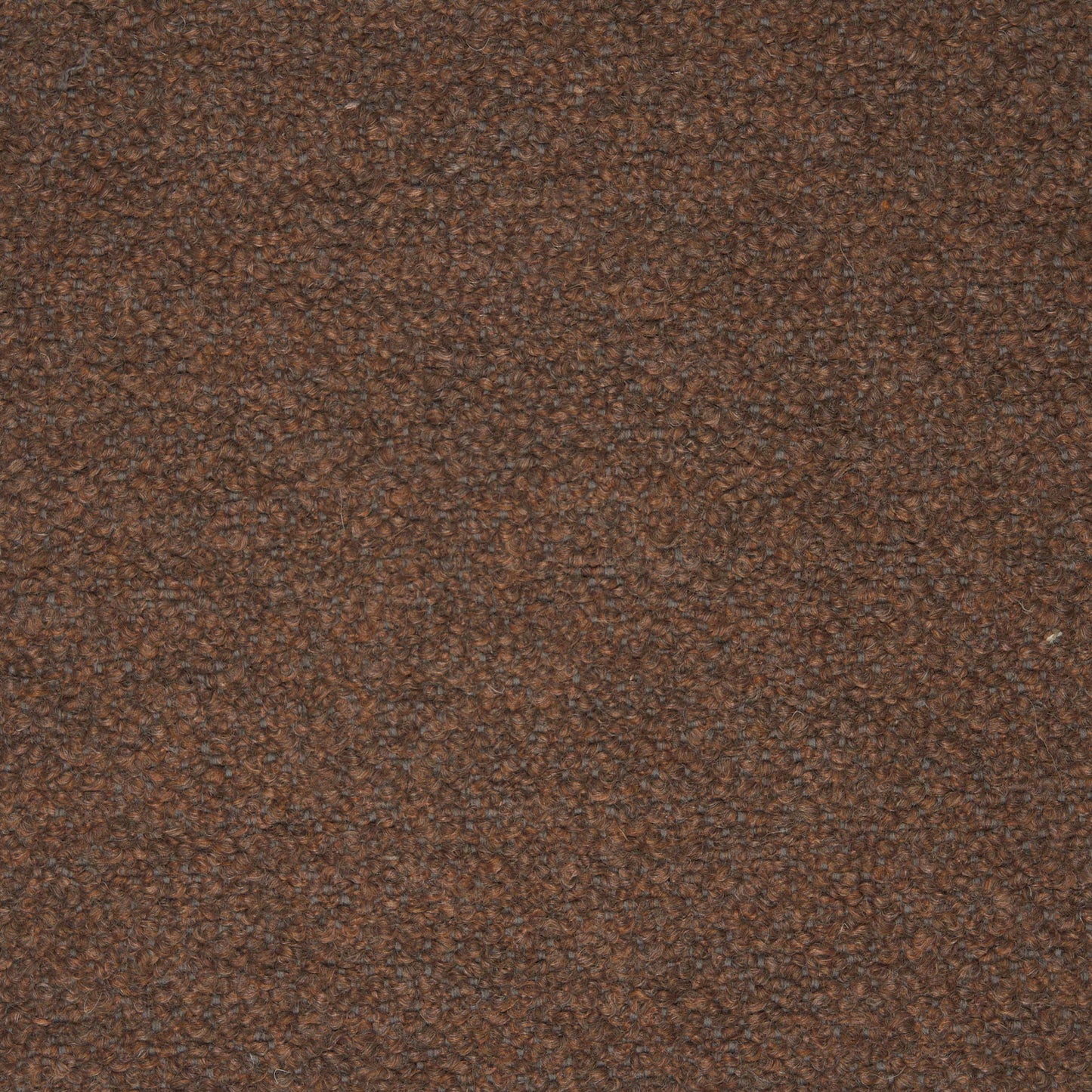 A detailed close-up of the Barnum UK Bouclé 21 fabric, showing its highly textured, looped pile in a warm brown colour.