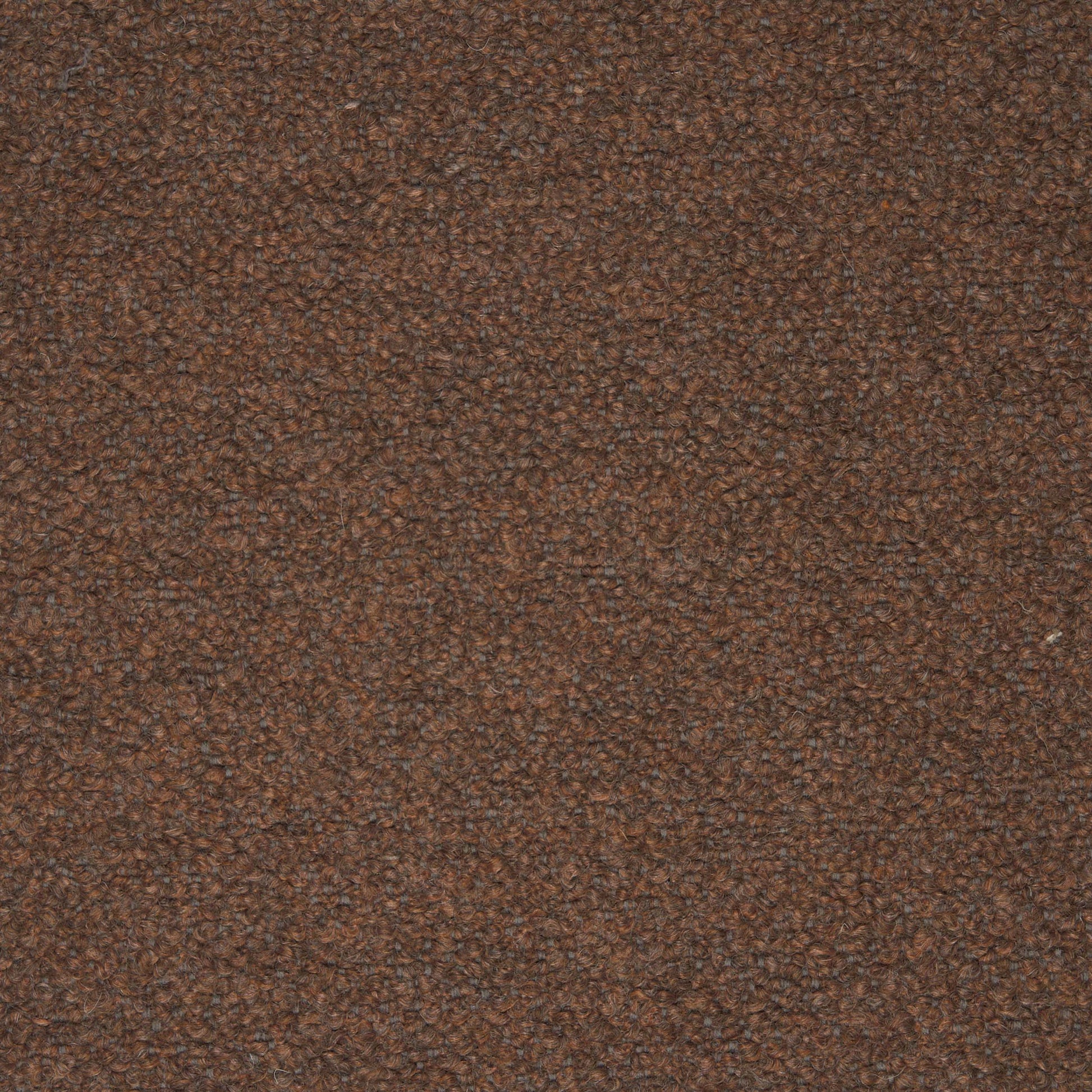 A detailed close-up of the Barnum UK Bouclé 21 fabric, showing its highly textured, looped pile in a warm brown colour.
