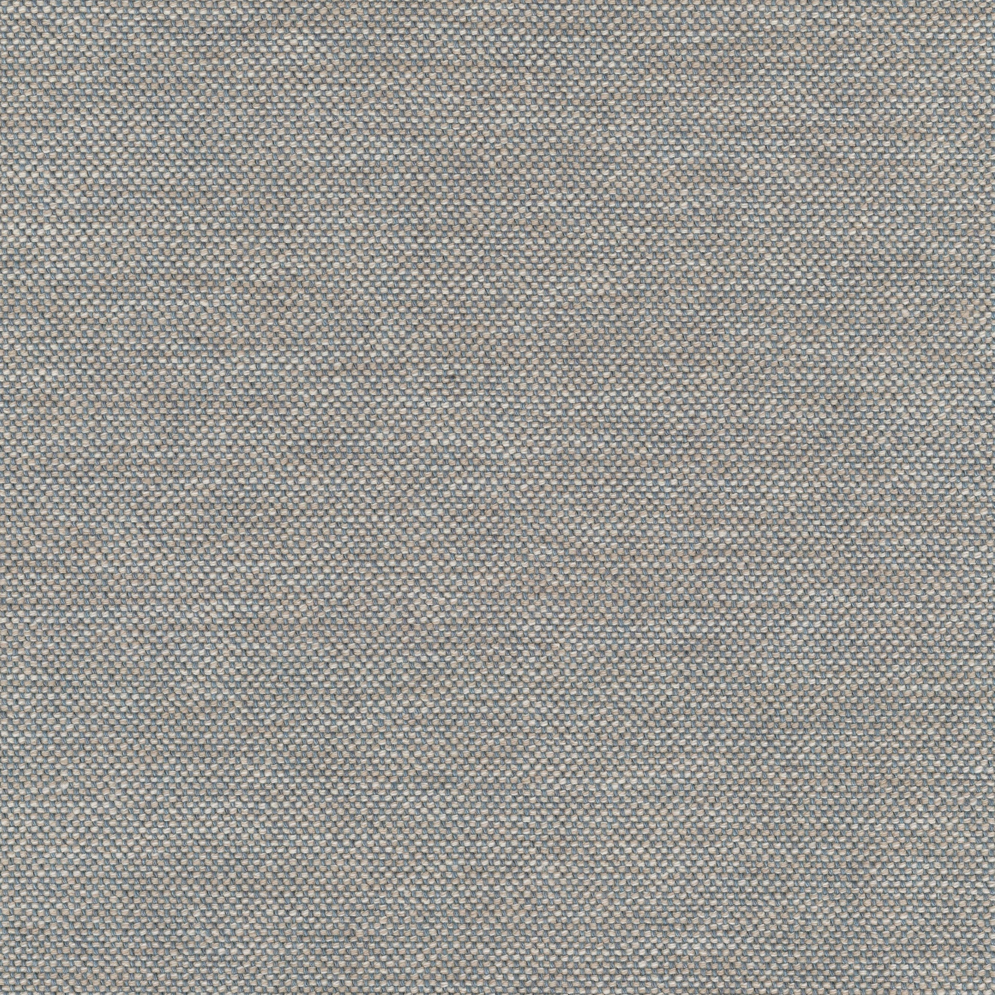 A close-up of the Clay 0003 fabric, revealing a coarse basketweave texture with interwoven beige and muted blue threads.