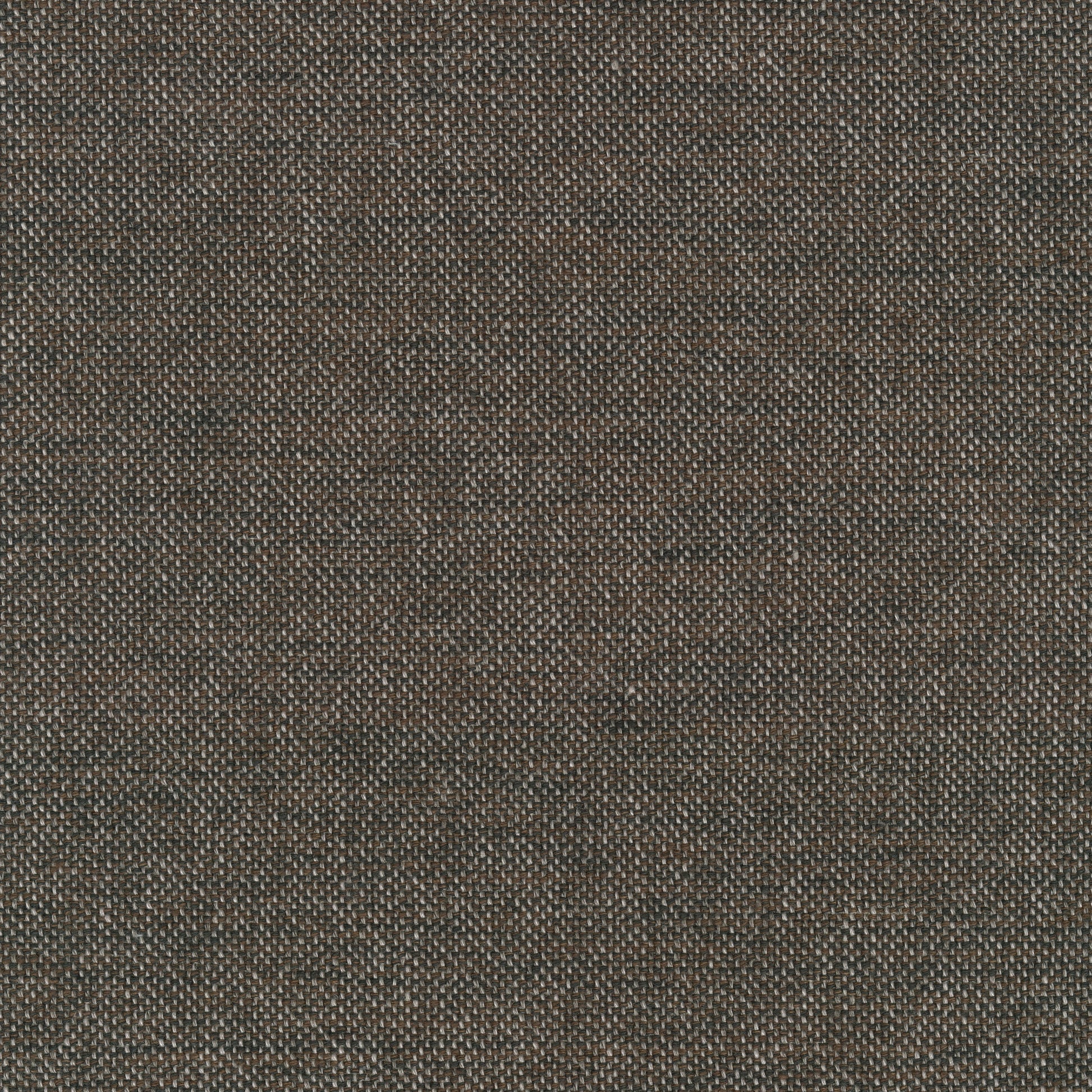 A close-up of the Clay fabric, a textured basket weave of interwoven dark brown, light brown, and off-white threads.