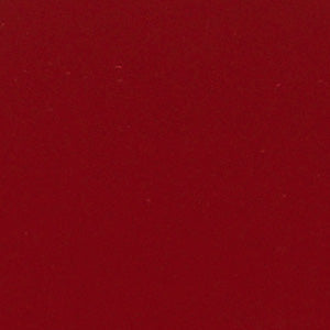 A close-up image of a solid burgundy laminate material swatch, showing a smooth, even surface and rich, deep red colour.
