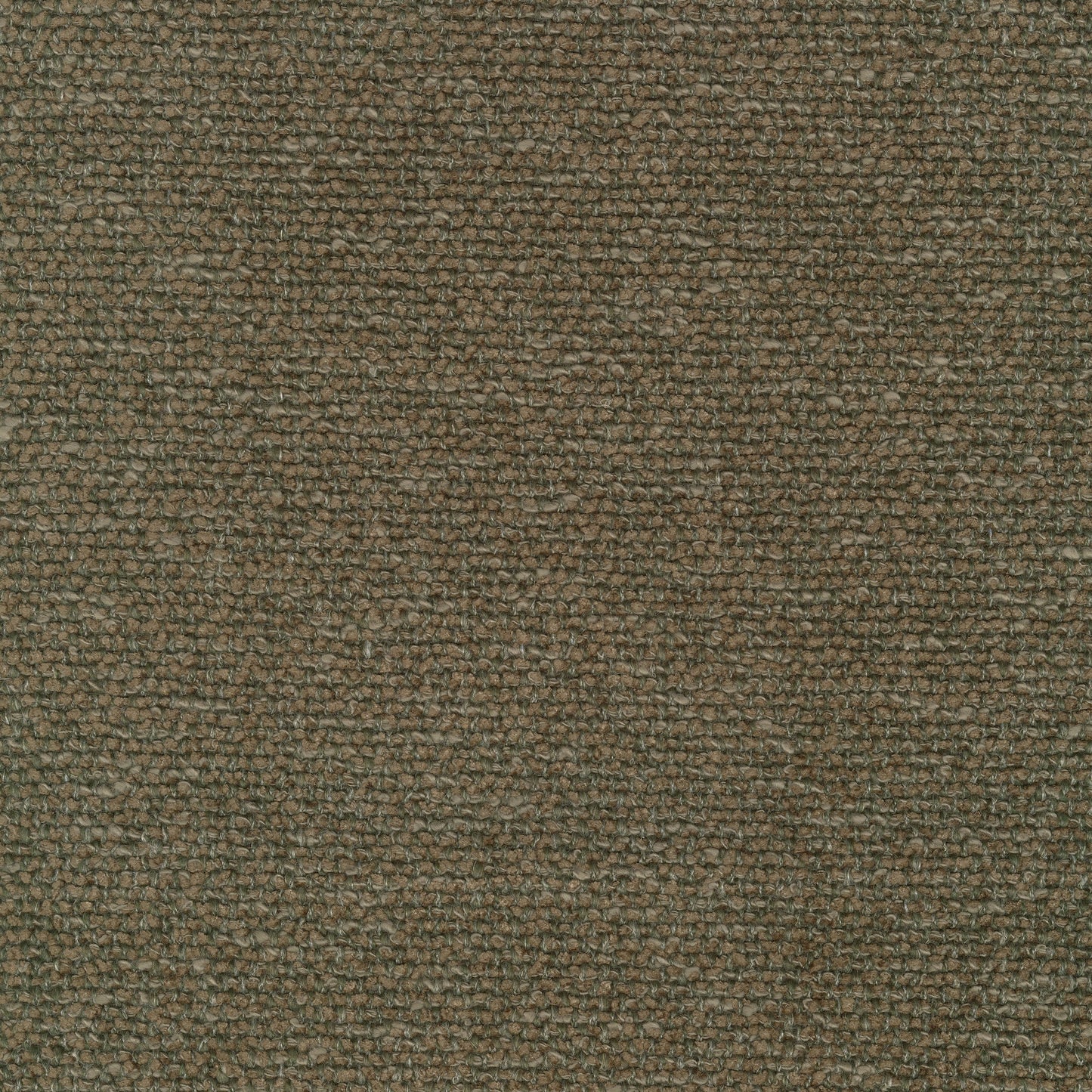 A close-up swatch of Moss fabric with a textured, nubby weave of interwoven moss green and earthy brown threads.