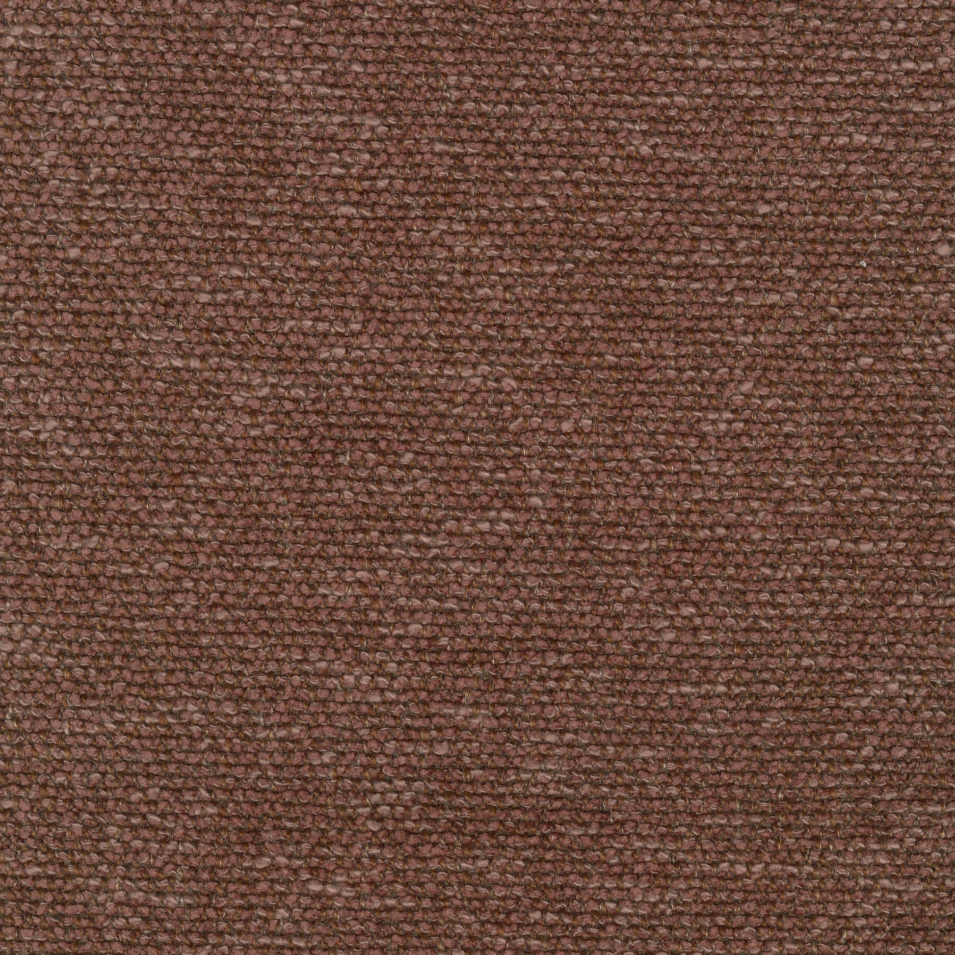 A close-up view of the Moss 0012 fabric, showcasing its textured, chunky weave in a two-tone reddish-brown chenille.