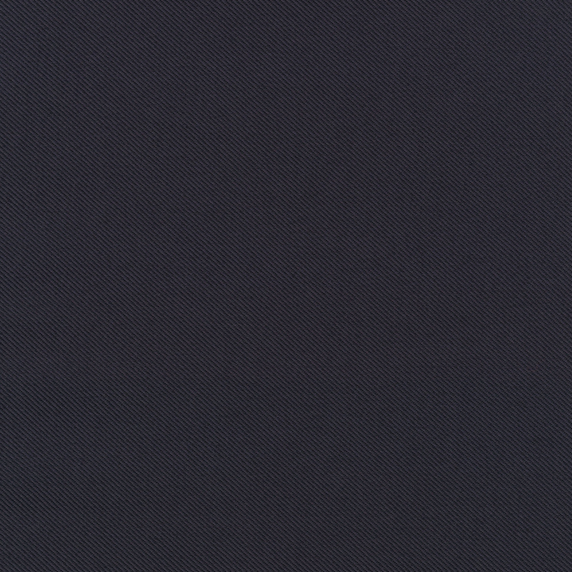 Close-up of a dark grey fabric showcasing its detailed diagonal twill weave and texture.