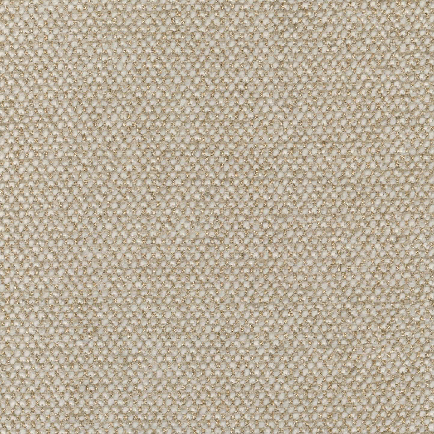 A close-up of Safire fabric, showcasing a textured bouclé weave with creamy white loops over a light golden-brown base.