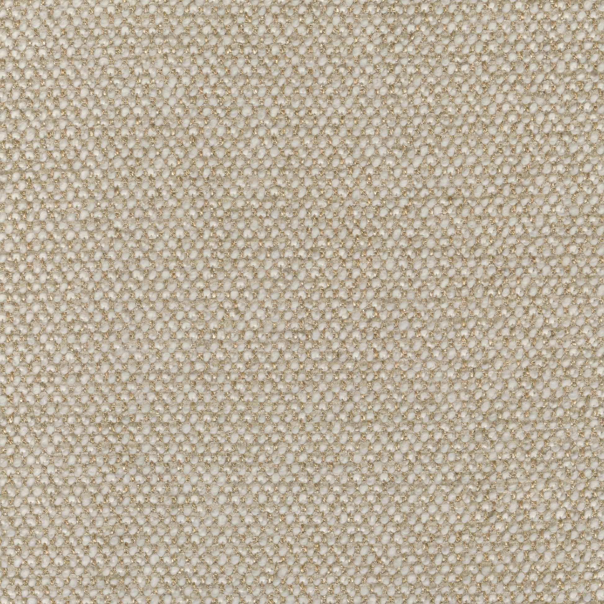 A close-up of Safire fabric, showcasing a textured bouclé weave with creamy white loops over a light golden-brown base.