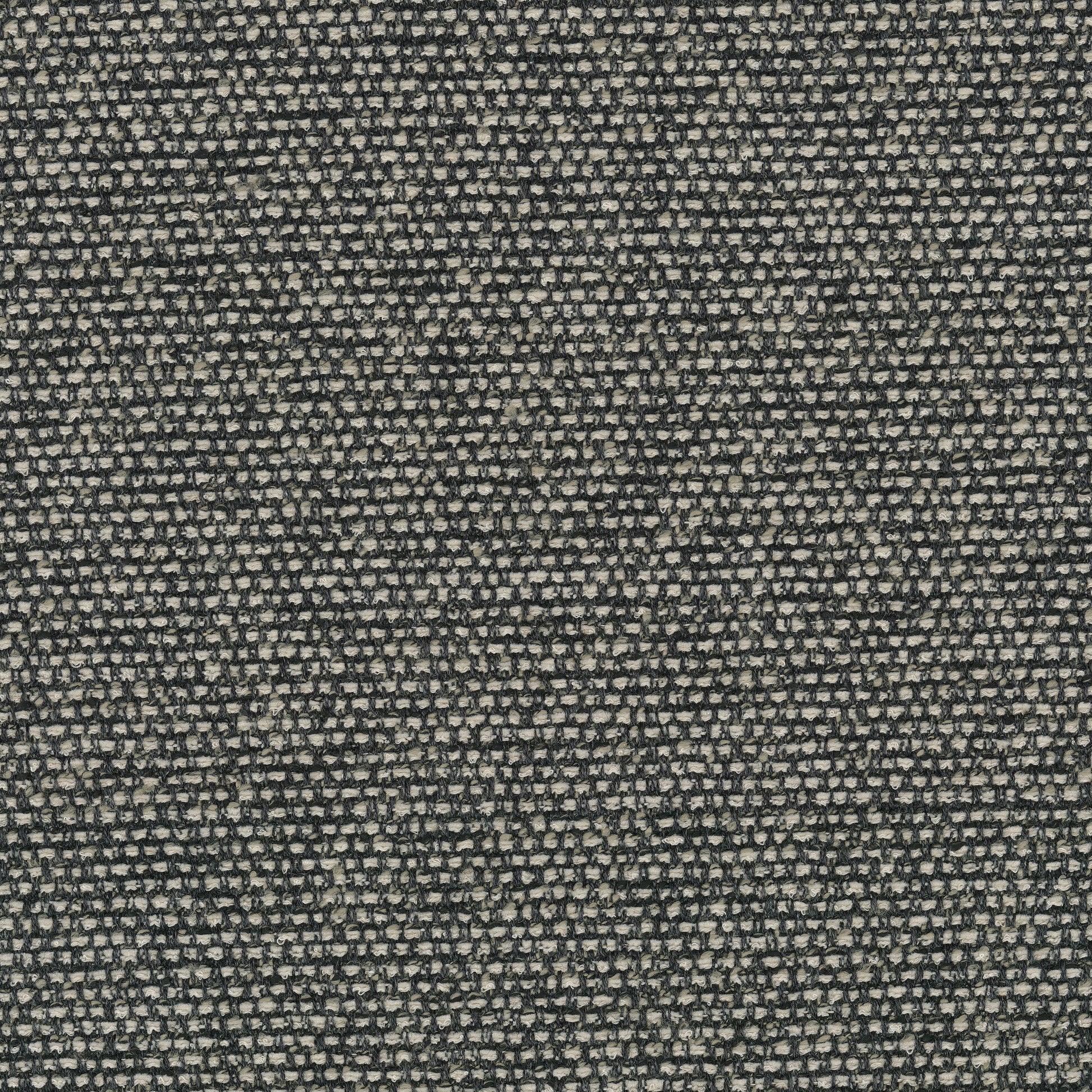 A detailed close-up of the Savanna 152 fabric, showcasing its rich, irregular texture woven from black and off-white yarns.